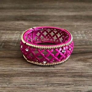 Pink Elastic Lattice Bracelet